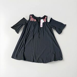 FREE 2 LUV  Women’s‎ Embroidered Lace Floral  Cold-Shoulder A-Line Dress Sz 0X